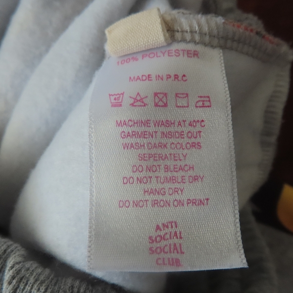 Anti Social Social Club Whisped Terry Fleece Shorts L (29x9) - Picture 4 of 5